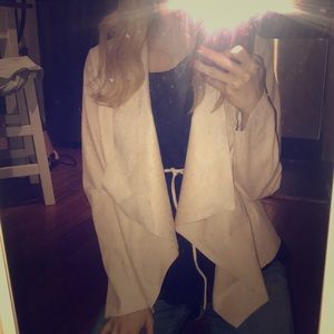 Light pink Zara cardigan blazer